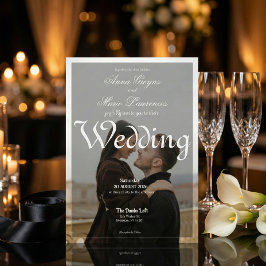 Moderne urbane minimalistische Fotoüberlagerung Ka Einladung