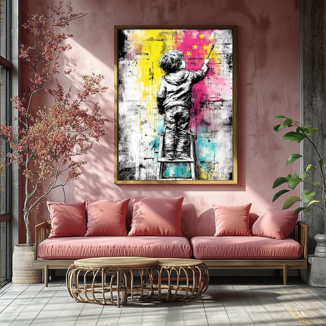 Moderne urbane Träumer zeitgenössische Wandkunst Poster (Von Creator hochgeladen)
