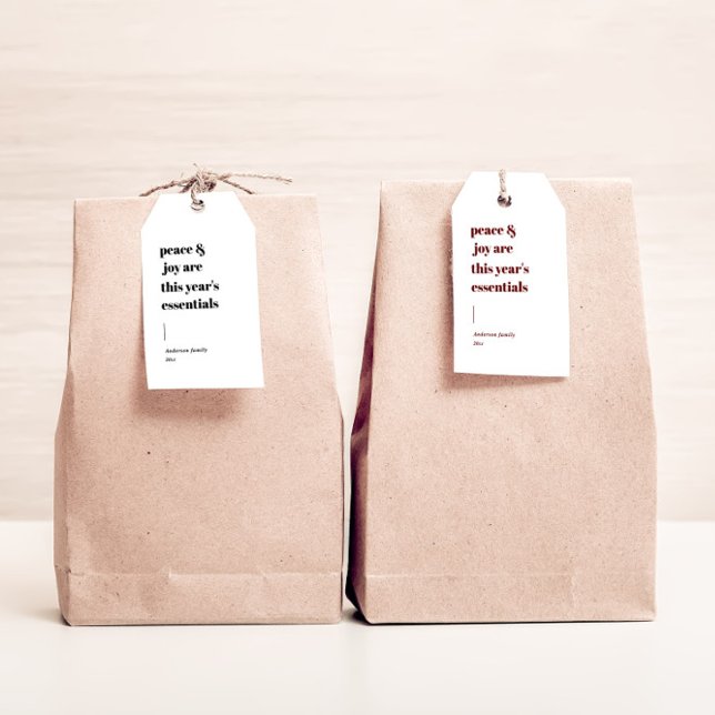 Moderne Urlaubskurse für Frieden und Freude Geschenkanhänger (Von Creator hochgeladen)