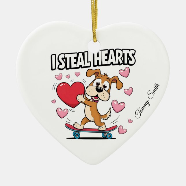 Moderne Valentine-Ornamente für Girlfriend-Geschen Keramik Ornament (Vorne)