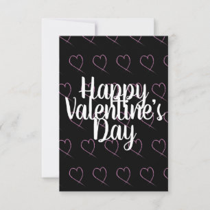 Moderne Valentiner Herzbücher Pink Black Karte