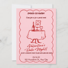 moderne valentinische Party Einladung