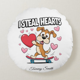 Moderne Valentinpillows für Paare Rundes Kissen