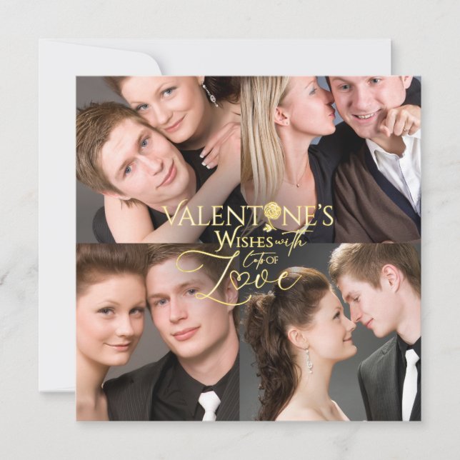 Moderne Valentinstag-Fotocollage (Vorderseite)