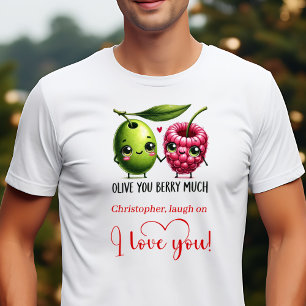 Moderne Valentinstag-Funny-Food-Liebeszitat-T-Shir T-Shirt