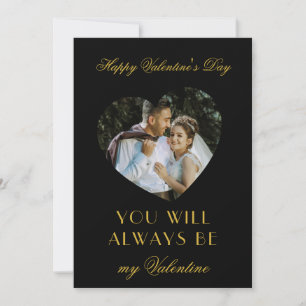 Moderne Valentinstag-Schwarze Notizkarte für Paare Mitteilungskarte