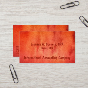 Moderne, variierte Red Orange Business Card Visitenkarte
