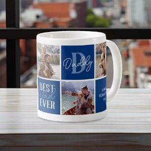 Moderne Vater Blue Foto Collage Kaffeetasse