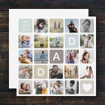 Moderne Vater Foto Collage Vatertagsfamilie Liebe<br><div class="desc">Wir Liebe dich,  Vater! Modernes Foto-Collage-Design mit 20 beliebten Fotos aus der Familie - und eine individuelle Botschaft in einem modernen,  trendigen,  gedämpften Erden-Hintergrund. Ein wundervolles Geschenk für den Sake!</div>