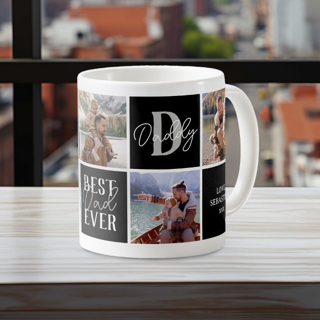 Moderne Vater-FotoCollage Kaffeetasse (Von Creator hochgeladen)