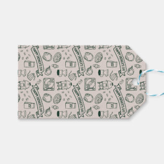 Moderne Vater-Tag-Doodle-Schablone Millennial-Dad Geschenkanhänger