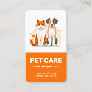 Moderne Vector Illustration Pet Care Visitenkarte