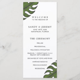 Moderne Vegetation Tropische Hochzeit Programm