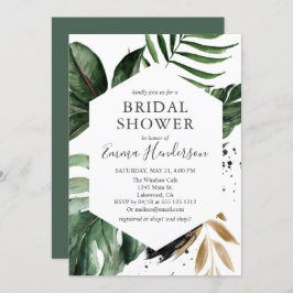 Moderne Vegetation Tropisches Brautparty Einladung