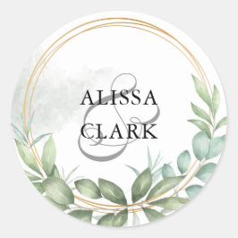 Moderne Vegetation und Gold Umschlag Aufkleber