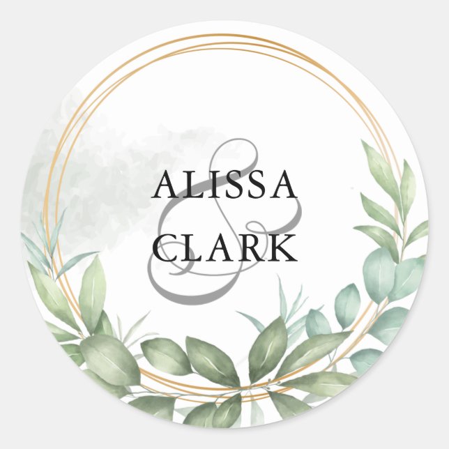 Moderne Vegetation und Gold Umschlag Aufkleber (Vorderseite)