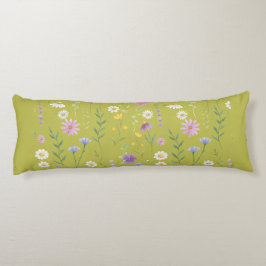 Moderne Vegetation Wasserfarben Rustikale Botanisc Seitenschläferkissen