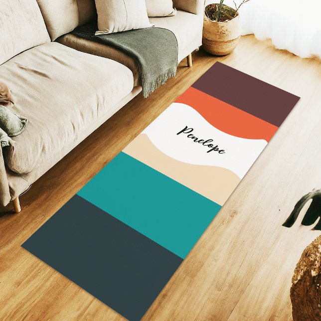 Moderne Vektor-Retro-Minimalist-Farbbblock-Kalm Yogamatte (Von Creator hochgeladen)