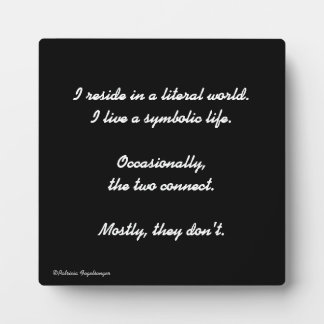 Moderne vereinfachte Literale Symbolik Fotoplatte