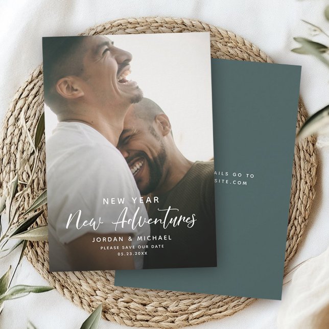 Moderne Verlobung des Neujahrs | Adventures Script Save The Date (Von Creator hochgeladen)