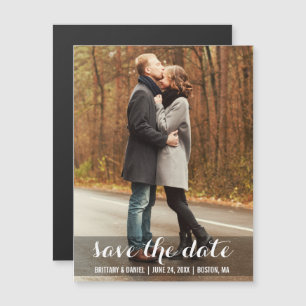Moderne Verlobung Magnetic Save the Date Magneteinladung