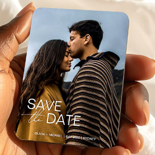Moderne Verlobung Save the Date Gastgeschenke Hoch Magnet