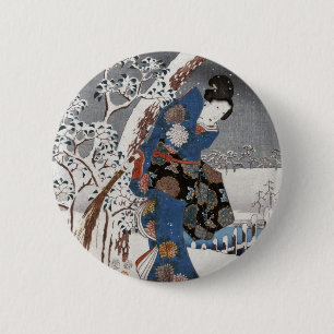 Moderne Version der Geschichte von Genji in Schnee Button