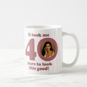 Moderne verstaubte Rose Fabelhafte 40. Geburtstags Kaffeetasse