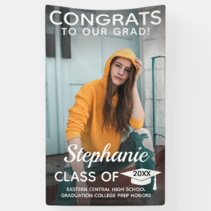Moderne vertikale Glückwunsch Grad Foto Abschluss Banner