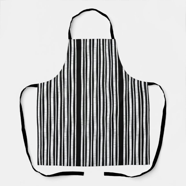 Moderne vertikale Streifenmuster Schürze (Vorderseite)