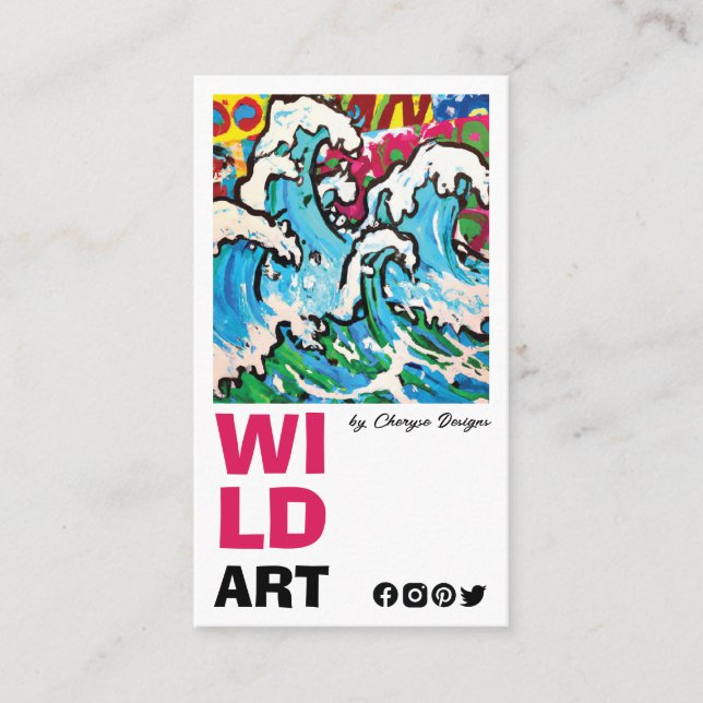 Moderne vertikale Visitenkarte (Vorderseite)