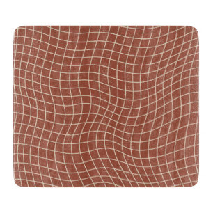 Moderne verzerrte Gitter   Minimalistische fließen Schneidebrett