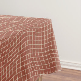 Moderne verzerrte Gitter | Minimalistische fließen Tischdecke