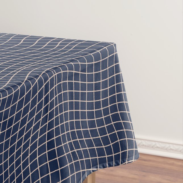 Moderne verzerrte Gitter | Minimalistische fließen Tischdecke (Beispiel)