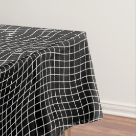 Moderne verzerrte Gitter | Minimalistische fließen Tischdecke
