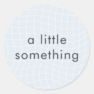 Moderne verzerrte Gitter   Minimalistische Textnac Runder Aufkleber