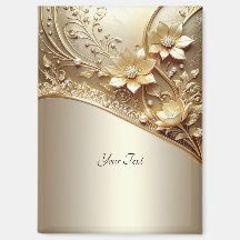 Moderne verzierte goldene Blumendekoration mit Per