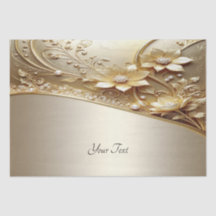 Moderne verzierte goldene Blumenelemente mit Perle