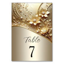 Moderne verzierte goldene Blumenelemente mit Perle