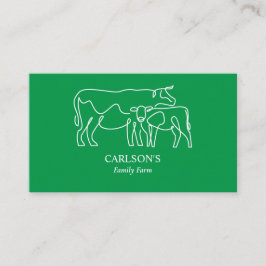 Moderne Viehzucht in Grün und Weiß Visitenkarte