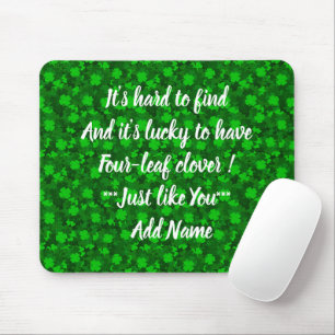 Moderne Vierblattklee-Blumen Mousepad