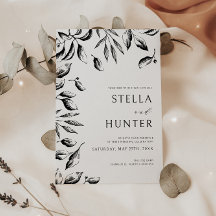 Moderne Viktorianische Schwarz-Weiß-Hochzeit