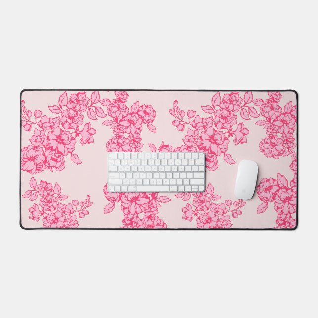 Moderne Vintag florale Schreibtischmatte (Tastatur & Maus)