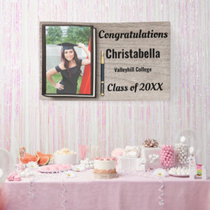 Moderne Vintage Abschluss Glückwünsche Foto Banner