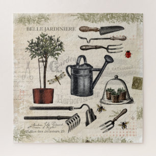 moderne vintage bauernhaus französisches gartenpuz puzzle