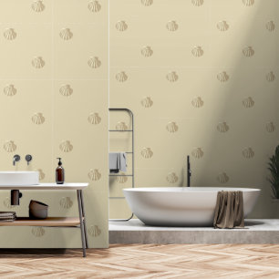 Moderne Vintage Beige-Braun-Muscheln Tapete