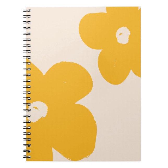 Moderne Vintage Boho Blume Hand Drawing Notizblock (Vorderseite)