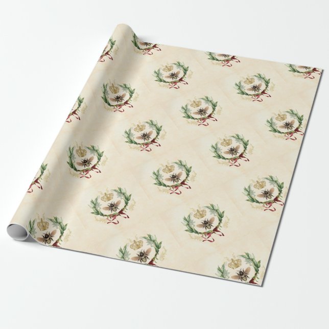 Moderne Vintage Botanische Königin Geschenkpapier (Ungerollt)