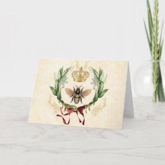 Moderne Vintage Botanische Königin Karte