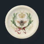 Moderne Vintage Botanische Königin Pappteller<br><div class="desc">Moderne Vintage Botanische Königin                                        



Bienenhoniginsekt,  Vintages,  elegantes Retro-Blatt,  Blumenstrauß,  botanischer Sommergarten,  Blumenblättern im Frühjahr,  Illustration der Wasserfarbe Luxus,  Kronenkrönnektar,  niedliche schöne Buzz-Schönheit,  Gelbe Flügel Blume Tier, goldene wilde Honigbiene,  Insektenbienenwübel , </div>